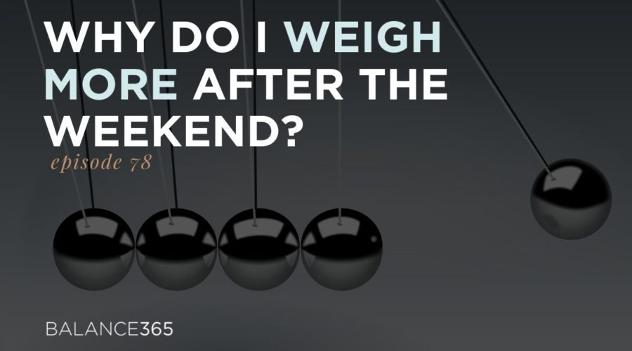 Ever notice you weigh more on Monday morning? Lauren and Annie discuss common explanations for those annoying and sometimes anxiety-inducing weight fluctuations and what you can do about them - and why you may not even need to do anything. Learn to approach the scale Balance365 style, even on a Monday morning.