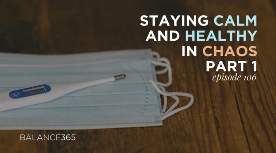 The world has been rocked by the COVID-19, or Corona virus, pandemic, and we know many of our listeners are anxious about the situation. On this episode, Balance365 co-founders Annie and Jen give you a little sneak peek into some of the mindset coaching techniques that are used in the program. You’ll get a sense of how to figure out what is healthy for you during these stressful times and how to manage your anxiety. This episode is the first in a series of 3 episodes related to keeping calm in our current situation, so watch out for the other 2 episodes releasing this week.